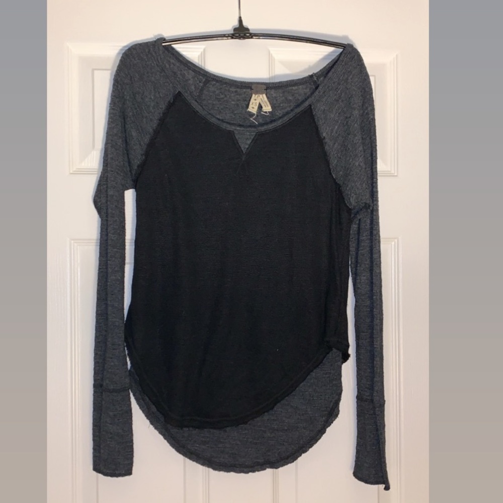 NWOT Free People Layered Distressed Thermal